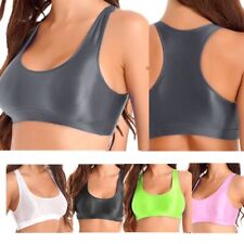 Regata feminina brilhante a óleo sexy transparente camisas esportivas academia UA comprar usado  Enviando para Brazil