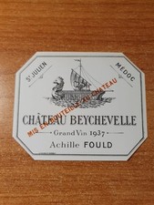 Etiquette beychevelle 1937 d'occasion  Montigny-le-Bretonneux