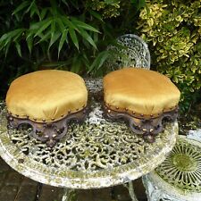 Pair footstools gilded for sale  UCKFIELD