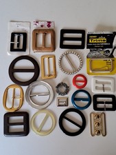 Usado, LOTE DE 19 x FIVELAS DE CINTO VINTAGE E MODERNAS, DIAMANTE, METAL, PLÁSTICO, MADEIRA comprar usado  Enviando para Brazil