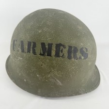 Usado, Capacete de metal vintage da era da guerra forro de metal e Micarta datado de 1954 agricultores militares comprar usado Usado, Capacete de metal vintage da era da guerra forro de metal e Micarta datado de 1954 agricultores militares comprar usado  Enviando para Brazil