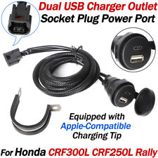 Para 17+ Honda CRF300L CRF250L Rally tomada USB dupla soquete porta de alimentação acessório comprar usado  Enviando para Brazil