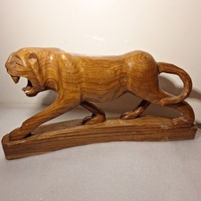 Raubkatze löwe holzfigur gebraucht kaufen  Duisburg