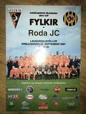 Usado, Programa Fylkir Reykjavik Islândia - JC Roda Holanda 2001-2002 Copa UEFA comprar usado  Enviando para Brazil