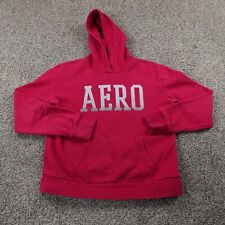 Moletom com capuz Aeropostale feminino L rosa logotipo Aero SpellOut suéter pulôver comprar usado  Enviando para Brazil