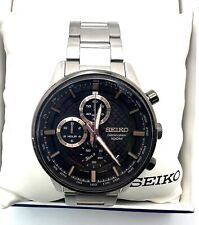 Usado, Relógio masculino Seiko cronógrafo 100m aço inoxidável novo comprar usado  Enviando para Brazil
