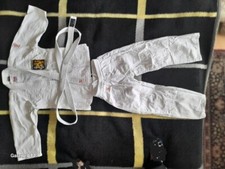 Judoanzug 120 weißem gebraucht kaufen  Düsseldorf