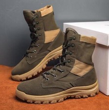 Hombres Informales Botas con Cordones Militar Táctico Ejército Ropa de Trabajo Zapatos Caza Senderismo segunda mano  Embacar hacia Mexico