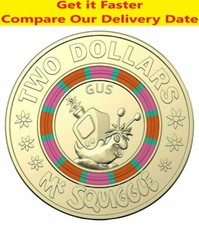 Moeda colorida rara Austrália Mr Squiggle Gus the Snail 2019 dois dólares $2 - CIRC comprar usado  Enviando para Brazil