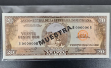 Billete de 20 pesos dominicanos 1964 muestra moneda sin circular segunda mano  Embacar hacia Argentina