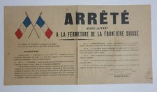 Arrêté 1918 affiche d'occasion  Paris IV
