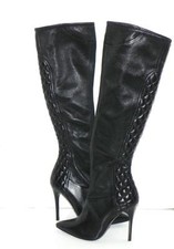 Botas Burberry acolchoadas acima do joelho couro preto 40 NOVAS **sem caixa** FUNCIONA PEQUENAS comprar usado  Enviando para Brazil