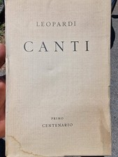 Leopardi canti primo usato  Pavia