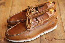 Bota Masculina Timberland Couro Marrom Claro Barco Deck Sapatos Reino Unido 7 EUA 7,5 W EU 41 comprar usado  Enviando para Brazil