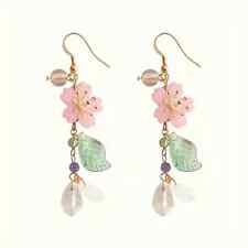Brincos rosa floral gotas penduradas flor de cerejeira com imitação de detalhes de pérola comprar usado  Enviando para Brazil