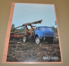 MAZ 509A Ciągnik do wyrębu Ciężarówka Broszura Broszura Broszura ZSRR Radziecki Avtoexport Hiszpania na sprzedaż  PL