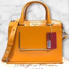 Usado, Bolsa de mão Roger Vivier bolsa tote de ombro couro laranja com bolsa de pó NOVA comprar usado  Enviando para Brazil