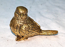 Sparrow Gold Lustre Vintage Bird Antique Victorian Ornament Old Figurine Brass for sale  SALFORD