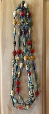 Colar de contas de papel e vidro reciclado boho étnico africano 60” feito à mão 2º azul, usado comprar usado Colar de contas de papel e vidro reciclado boho étnico africano 60” feito à mão 2º azul, usado comprar usado  Enviando para Brazil