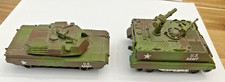 2 VEHÍCULOS MILITARES MILITARES MILITARES DE COLECCIÓN ERTL EE. UU. TANQUE ABRAMS Y APC Mii3 segunda mano  Embacar hacia Mexico