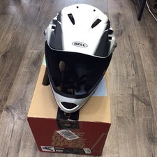 Capacete de bicicleta BELL Sanction rosto inteiro BMX sujeira branco cinza tamanho bolsa grande incluída comprar usado  Enviando para Brazil