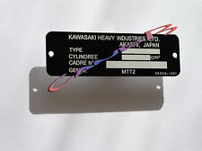 Plaque constructeur kawasaki d'occasion  Béziers