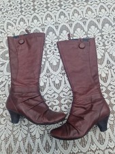 Clarks burgandy knee for sale  ROMFORD