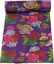 Colcha Kantha estampa floral indiana feita à mão cobertor king size colcha lance comprar usado  Enviando para Brazil