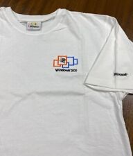 Camiseta Branca Promocional Bordada Vintage 2000 Microsoft Windows Extra Grande NOVO ESTOQUE ANTIGO comprar usado  Enviando para Brazil