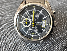 Usado, Casio Edifice EF-512D relógio cronógrafo Japão aço móvel 100M WR comprar usado  Enviando para Brazil