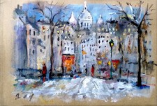 Paris. neige montmartre. d'occasion  Plonéour-Lanvern