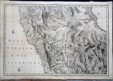 Stampa antica mappa usato  Roma