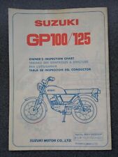 Suzuki gp125 owners for sale  BARNSLEY