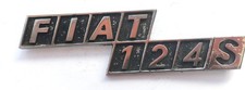 Emblema/logotipo de carro Fiat 124S vintage original - METAL - Pinos intactos comprar usado  Enviando para Brazil
