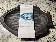 Usado, Panela de peixe Grand Gourmet ferro fundido, grelha, forno, fogão, fácil limpeza, 12x8,5, não usada comprar usado  Enviando para Brazil