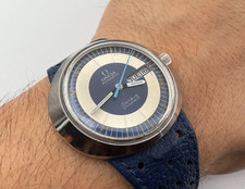 Antigo OMEGA Genève Dynamic 166.079 mostrador azul automático cal Ω 752 REPARADO - 41 mm comprar usado  Enviando para Brazil