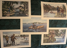 Fishing scenes currier for sale  Woodstock