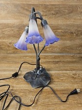 Lâmpada Lily Pond Purple Accent três luzes alta base tom bronze com fio tamanho 16" comprar usado  Enviando para Brazil