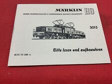 Märklin 3015 anleitung gebraucht kaufen  Weinsberg