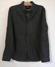 Chemise noire coton d'occasion  Bourg-de-Thizy