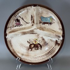 Antigo 1950s FRED ROBERTS Del Coronado 11" PRATO DE GRELHA/PRATO DIVIDIDO Cowboy Western comprar usado Antigo 1950s FRED ROBERTS Del Coronado 11" PRATO DE GRELHA/PRATO DIVIDIDO Cowboy Western comprar usado  Enviando para Brazil