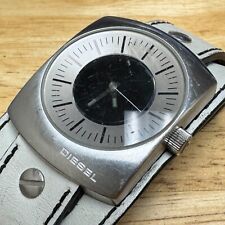 Relógio de quartzo Diesel DZ-2054 masculino prata cano de aço pulseira de couro nova bateria comprar usado  Enviando para Brazil