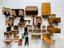 vintage wooden dolls house furniture for sale  NEW ROMNEY