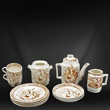 Conjunto de chá parcial vitoriano inglês Staffordshire transferware Little Mae (11 peças) comprar usado  Enviando para Brazil
