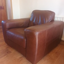 Brown leather chair for sale  LEICESTER