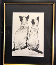 Two cat lithograph d'occasion  Expédié en Belgium