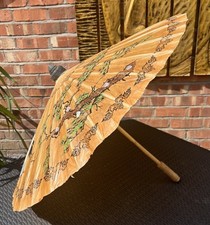 Vintage Orientalny chiński japoński papierowy woskowany parasol parasol na sprzedaż  Wysyłka do Poland