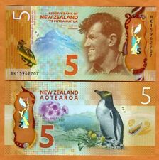 Nova Zelândia, US$ 5, 2015, Polímero, P-191, Redesenhado, UNC comprar usado  Enviando para Brazil