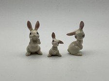 Conjunto Vintage de 3 Mini Estatuetas Minúsculas de Porcelana Hagen Renaker de Coelho comprar usado  Enviando para Brazil