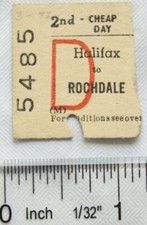 1972 British Railways Board bilhete 2º dia barato Halifax para Rochdale, usado comprar usado  Enviando para Brazil